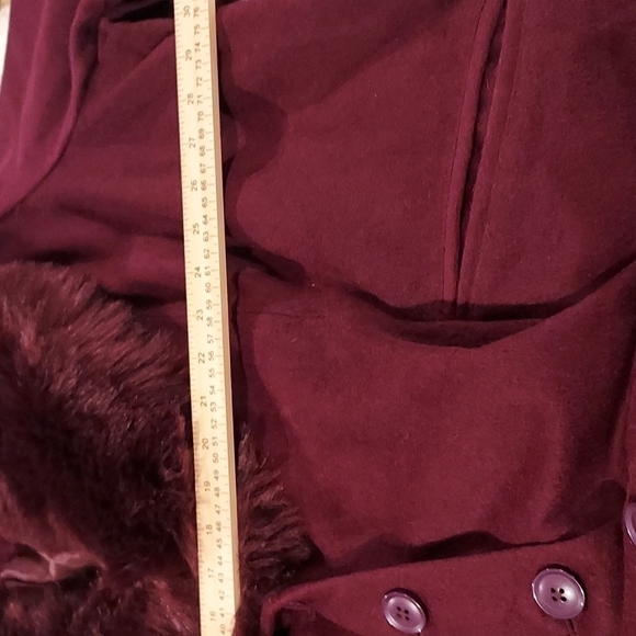 New Jessica LONDON Long wool blend coat detachable collar sz 4X 32W - Picture 7 of 15